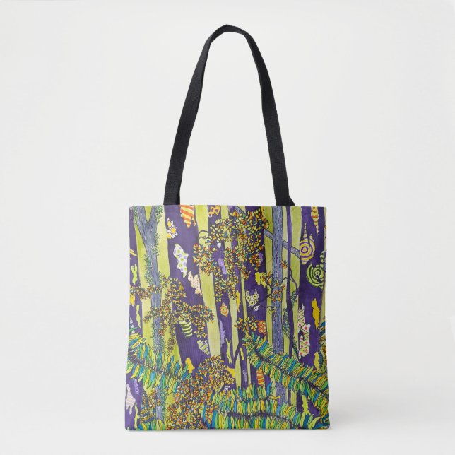 Lila Forest Tote Bag (Vorderseite)