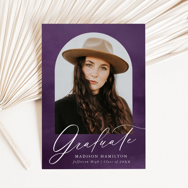 Lila Foto-Abschluss Wasserfarbe Ankündigung (Von Creator hochgeladen)