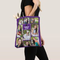 Lila Foto Collage Abschluss Geschenk für Hochschul