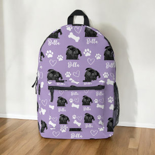 Lila Foto für benutzerdefinierte Liebe Paw Print Bedruckter Rucksack