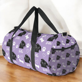 Lila Foto für  benutzerdefinierte Liebe Paw Print  Duffle Bag