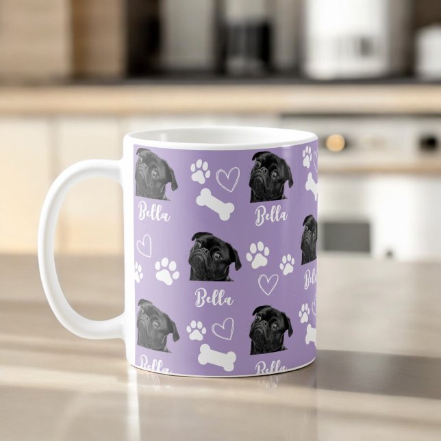 Lila Foto für  benutzerdefinierte Liebe Paw Print  Kaffeetasse (Von Creator hochgeladen)