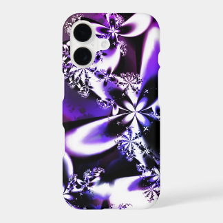 Lila Fractal-Blumen-iPhone-Hülle