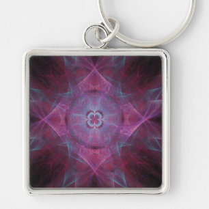 Lila Fractal Traum Schlüsselanhänger