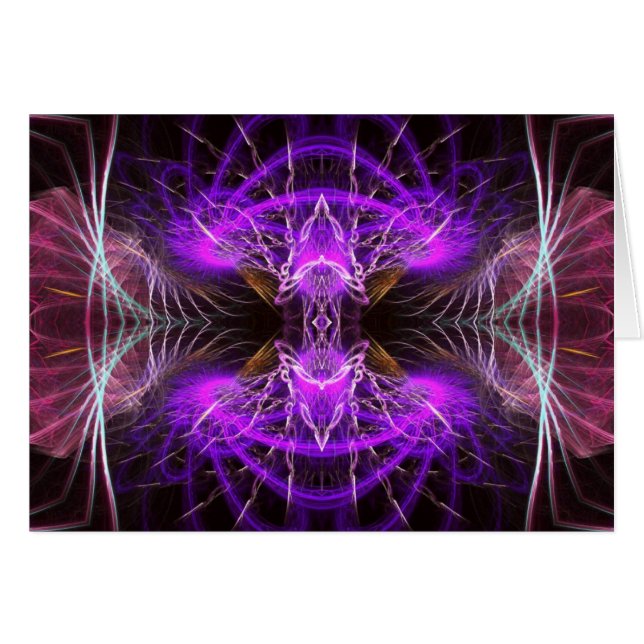 Lila Fraktal-Windows-Karte (Vorderseite (Horizontal))