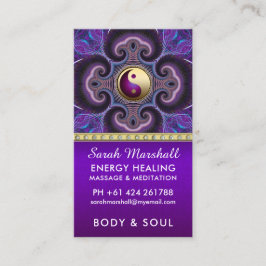 Lila Fraktale Heilung Energie ganzheitliches neues Visitenkarte