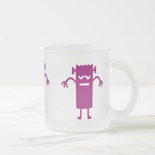 Lila Frankenstein Halloween Clip Art Coffee Tasse (Rechts)