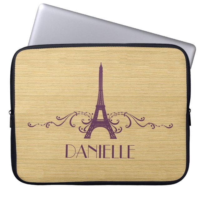 Lila Französisch Geblüht Laptop Sleeve (Vorderseite)