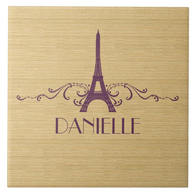 Lila Französisch Geblüht Tile Fliese (Vorderseite)