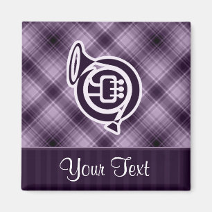 Lila französisches Horn Magnet