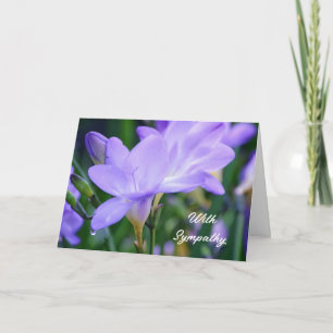 Lila Freesia Blume Garden Sympathie Card Karte