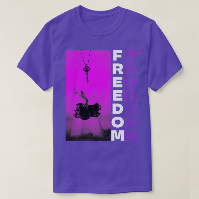 Lila Freiheit T-Shirt (Design vorne)