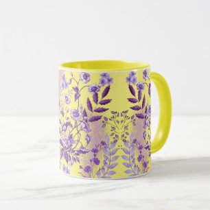 Lila Freude mit einem gelben Schlag Tasse