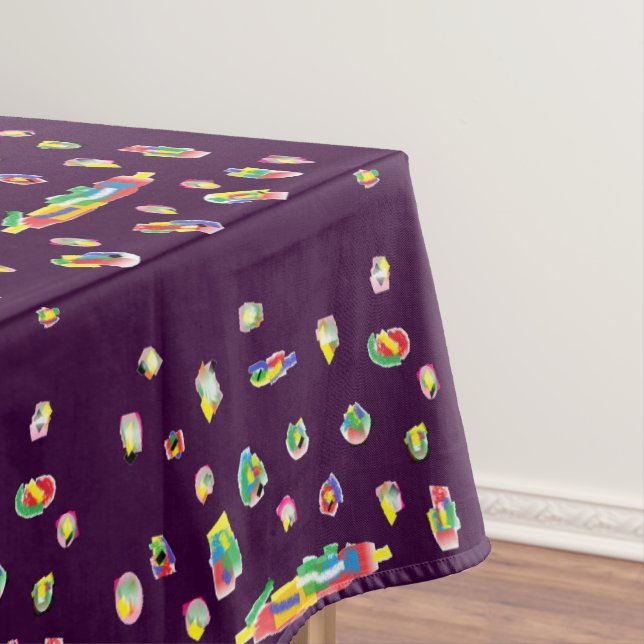 Lila Freude mit gemischten Farbmustern Tischdecke (Beispiel)