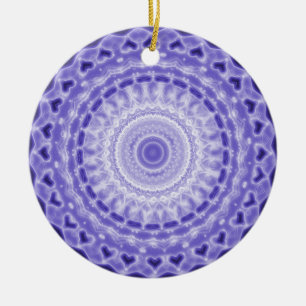 Lila Freudemandala-Kaleidoskop-Muster Keramikornament