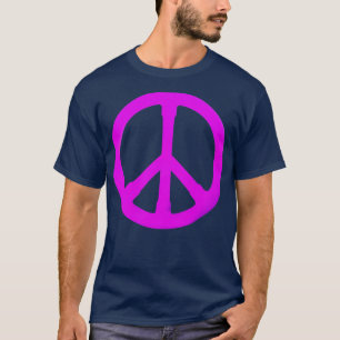 lila Friedenssymbol T-Shirt