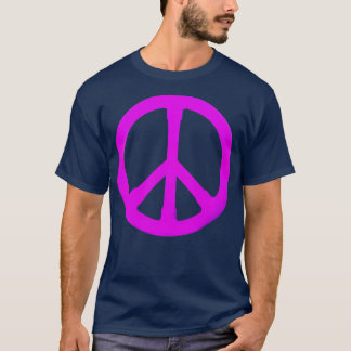 lila Friedenssymbol T-Shirt