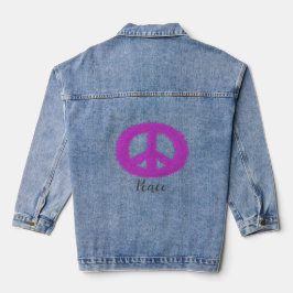 Lila Friedenszeichen Jeansjacke