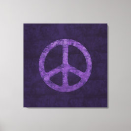 Lila Friedenszeichen Leinwanddruck