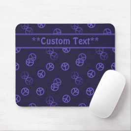 Lila Friedenszeichen mit benutzerdefiniertem Text Mousepad