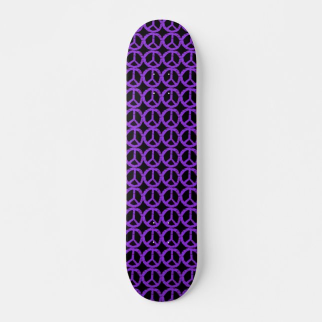 Lila Friedenszeichen Skateboard (Vorne)