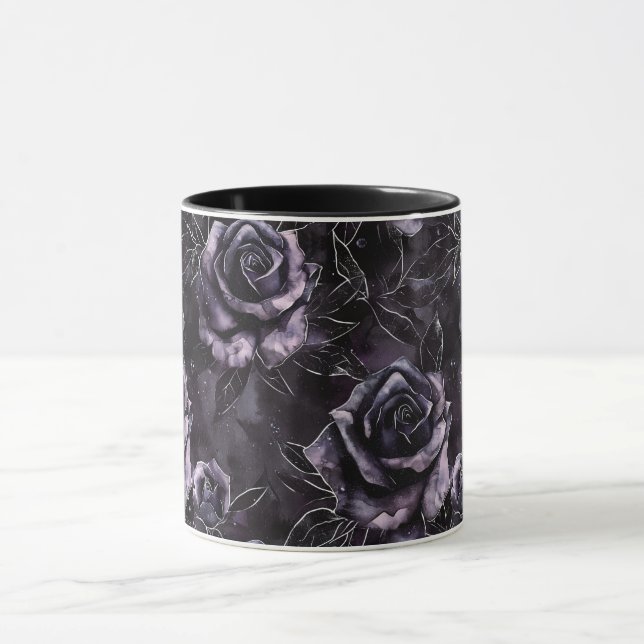 Lila Friedhof Rose Gothic Occult Tasse (Zentrum)
