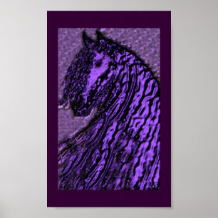 lila friesischer Druck Poster
