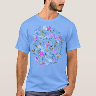 Lila frische Blume T-Shirt