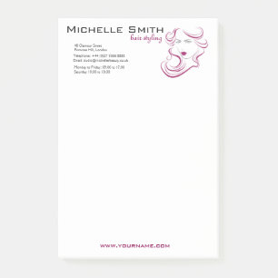 lila Frisur-Ikone Post-it Klebezettel