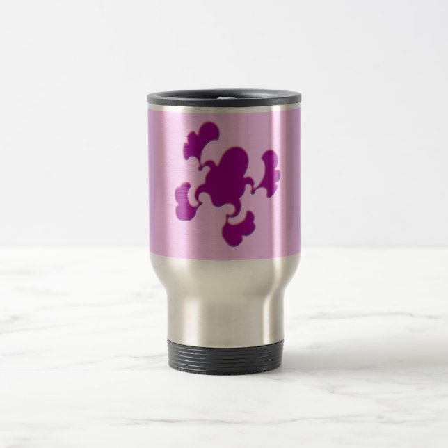 Lila Froggy-Design Reisebecher (Mittel)