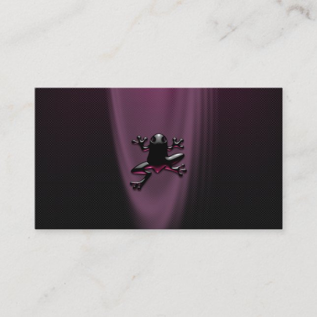 Lila Froggy persönlich oder Geschäfts-Karten Visitenkarte (Vorderseite)
