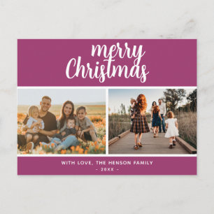 Lila Frohe Weihnachten Familie 2 Foto