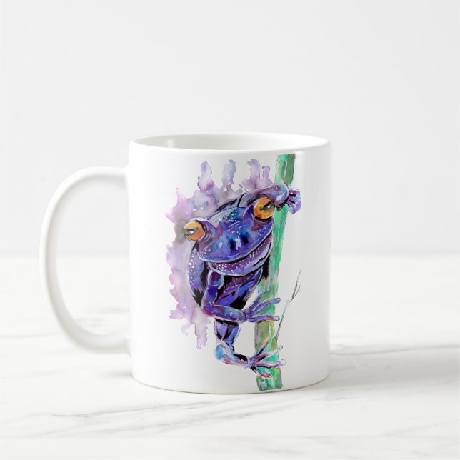 Lila Frosch Kaffeetasse (Links)