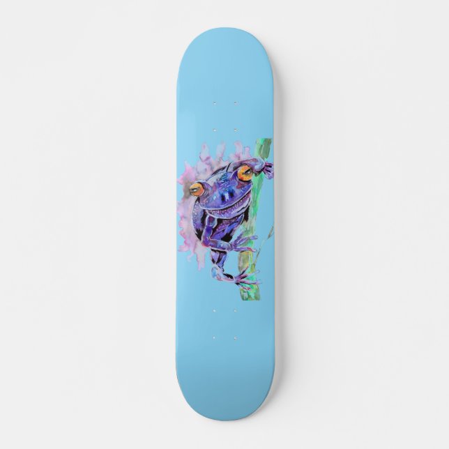 Lila Frosch Skateboard (Vorne)
