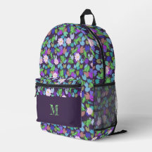 Lila Froschmuster Personalisiertes Monogramm