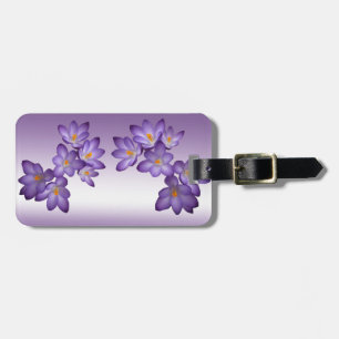 Lila Frühling mit Blumen Gepäckanhänger
