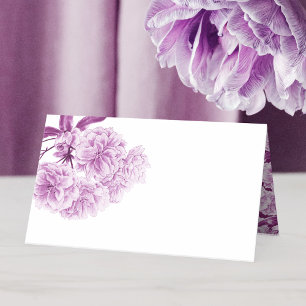 Lila Frühlingsblüte Blumenzelt Platzkarten