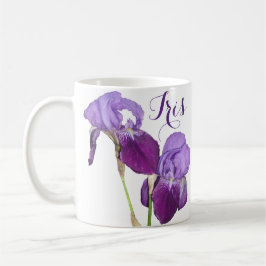 Lila Frühlingsblüten, die Iris-Girl-Malerin genann Kaffeetasse