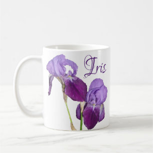 Lila Frühlingsblüten, die Iris-Girl-Malerin genann Kaffeetasse