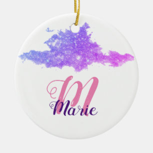 lila Funkeln, das Sie gelassen nennen Keramik Ornament