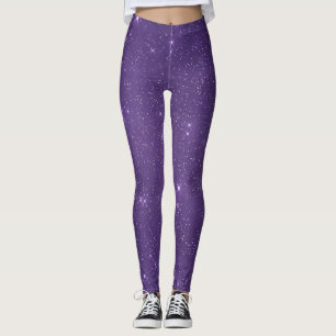 Lila Funkeln Mädchen Glamour Leggings