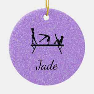 Lila Funkeln Turnen Ornament