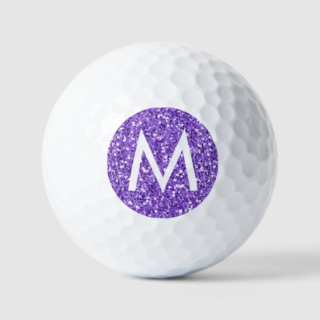 Lila Funkelnd Aussehen Modernes Personalisiertes I Golfball (Vorderseite)