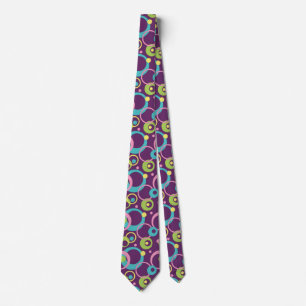 Lila Funky-Kreise-Herrenhalstuch Krawatte