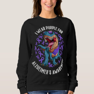 Lila für Alzheimer Awareness Kids Trex D Sweatshirt