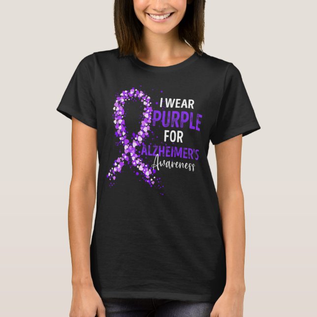 Lila für Alzheimer's Awareness Survivor F T-Shirt (Vorderseite)