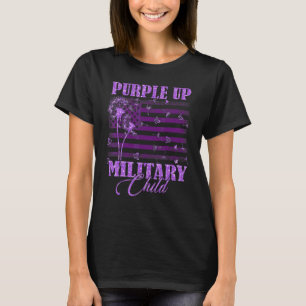 Lila für den militärischen Kindermonat Dandelion S T-Shirt