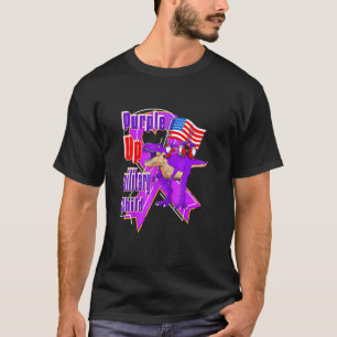 Lila für den militärischen Kindermonat Dandelion S T-Shirt