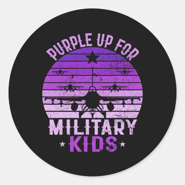 Lila für den Monat 2023 Runder Aufkleber (Vorderseite)