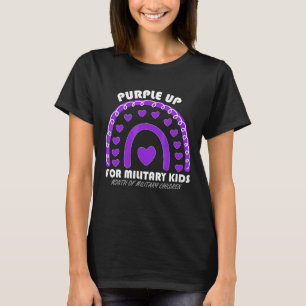Lila für den Monat des Militärs für militärische K T-Shirt